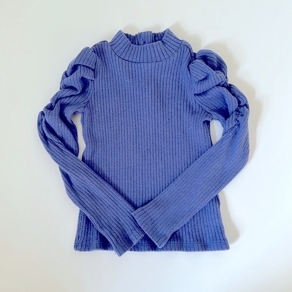 Purple Puff Sleeve Shirt for Little Girl 🎀 - Picture 1 of 4
